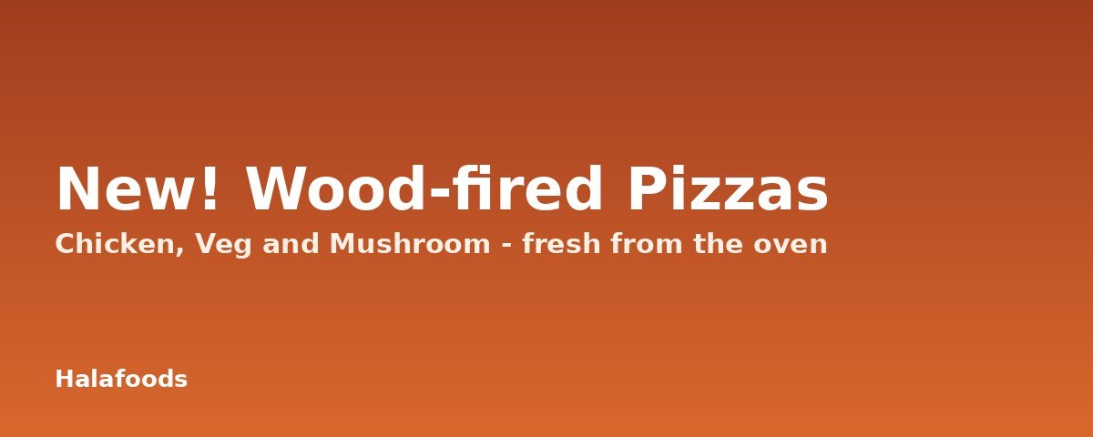 New wood-fired Pizzas